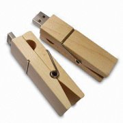 Wood Clothes-peg USB Flash Drive