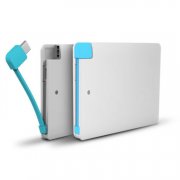 Card Power Bank With Built-in Cable