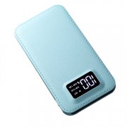 Leather Digital Display Power Bank 6000mah