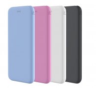 slim power bank 5000mah with built in cable