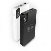Qi wireless power bank 8000mah with mobile holder