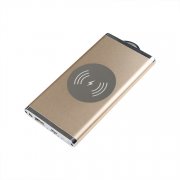  5000mAh aluminum alloy qi wireless charging power bank